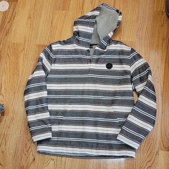 Hurley Modern Surf Poncho Surfer Sherpa Hoodie NWOT Size S Small - Picture 2 of 13